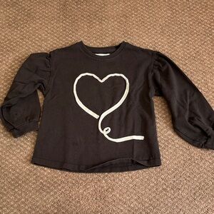 Black Heart Design Kids Top